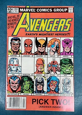 Buy Avengers #221 She Hulk & Hawkeye Join Avengers MARVEL COMICS 1982 Key Comic G/VG • 14.48£
