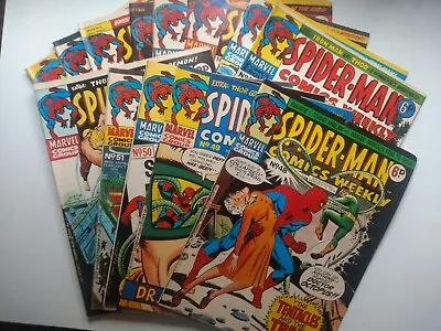 Buy Spiderman Weekly UK Marvel 48 49 50 51 52 53 54 55 56 57 58 59 60 - 1974 • 25£