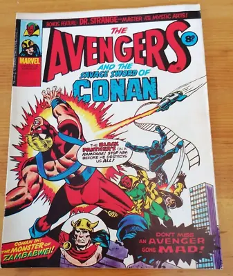 Buy THE Avengers 113 Marvel UK 1975 CONAN TREBOR BLOBS NOV 15TH BLACK PANTHER COMIC • 2.99£
