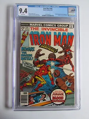 Buy Iron Man 89 CGC 9.4 WP Blood Brothers Daredevil 1976 • 39.32£