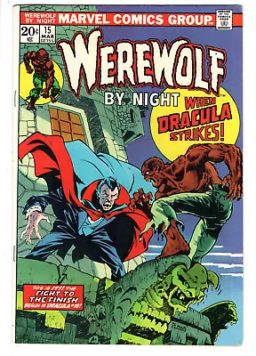 Buy Werewolf By Night #15 (1974) - Grade 7.5 - 1st Battle Against Dracula! • 63.19£