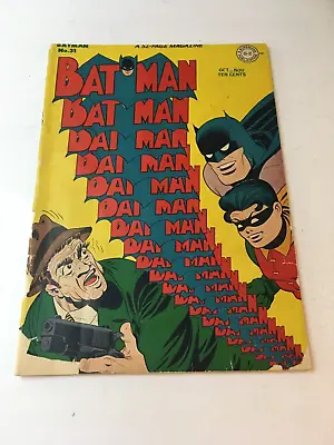 Buy Batman #31 1945 Dc Cover Detached Fr • 481.85£