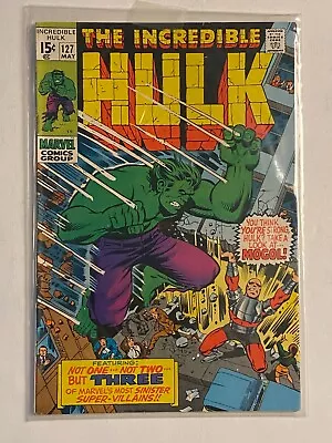 Buy Incredible Hulk 127  VF+ 8.5  Marvel  May 1970  Mogol  3 Marvel Super-Villains! • 39.49£