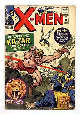 Buy Uncanny X-Men #10 GD+ 2.5 1965 1st SA Ka-Zar • 107.24£