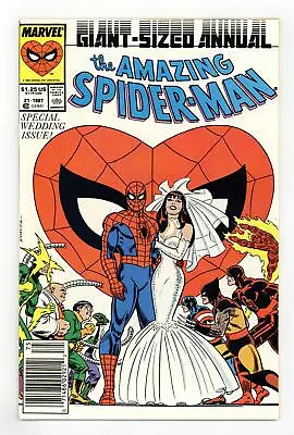 Buy Amazing Spider-Man Annual #21B Newsstand Variant VF+ 8.5 1987 • 41.90£