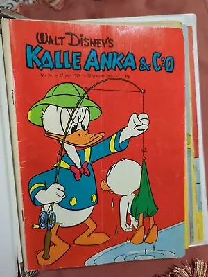 Buy 1961 #26 - #36 (10) Walt Disney Kalle Anka & Co. Comic Books In Swedish W/Binder • 79.30£