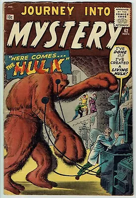 Buy JOURNEY INTO MYSTERY  62  GD/VG/3.0  -  Classic Hulk Prototype Issue! • 327.72£