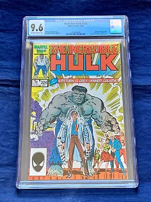 Buy Incredible Hulk #324 CGC 9.6 NM+ Return Of Grey Hulk - Hulk #1 Homage Cover • 63.32£