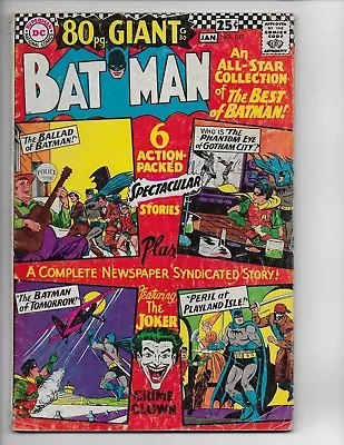 Buy Batman 187 - Vg 4.0 - Robin - Joker - 80 Page Giant - G-30 (1966) • 19.77£