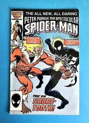Buy Peter Parker Spectacular Spider-man #116  1st App Foreigner / Jul 1986 / V/g • 16.99£