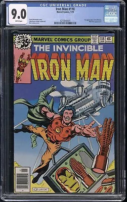 Buy Invincible Iron Man #118 CGC 9.0 VF/NM Key 1st James Rhodes 1979 Marvel Comics • 96.51£
