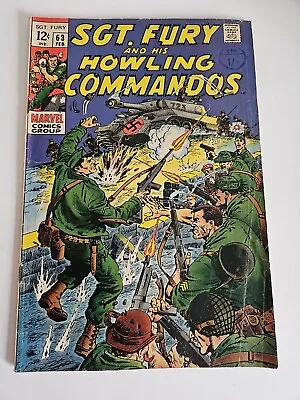 Buy Marvel SGT. FURY AND HIS HOWLING COMMANDOS! Silver Age Vol.1 #63 1969  Fair Cond • 9.95£