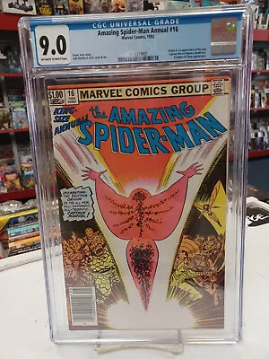 Buy AMAZING SPIDER-MAN ANNUAL #16 NEWS (Marvel, 1982) CGC Graded 9.0 ~MONICA RANBEAU • 39.42£