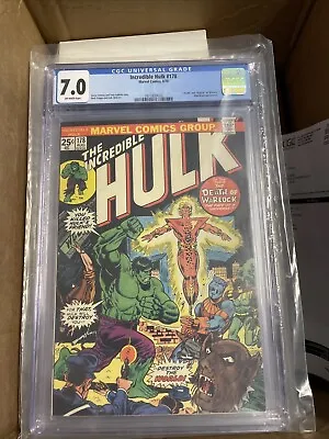 Buy Incredible Hulk #178 CGC 7.0 (1974) - KEY ISSUE • 118.74£