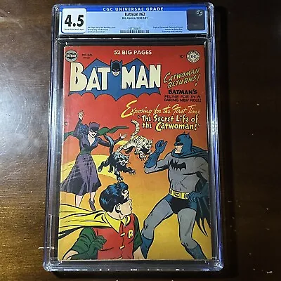 Buy Batman #62 (1951) - Catwoman Origin Story! Golden Age Batman And Robin! CGC 4.5 • 1,798.92£