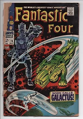Buy Fantastic Four 74 Marvel Comic Book 1968 When Calls Galactus Silver Age As Is • 39.51£
