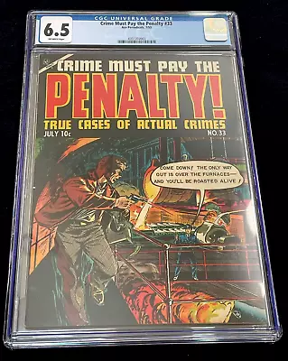 Buy Crime Must Pay The Penalty #33 (Jul 1953) ✨ Graded 6.5 OFF-WHITE By CGC ✔ Ace • 199.16£
