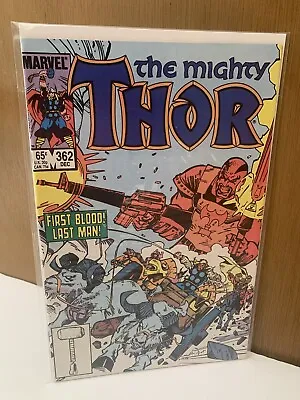 Buy Thor 362 🔥1985 🔥First Blood Last Man🔥Copper Age Marvel Comics🔥VF+ • 5.51£