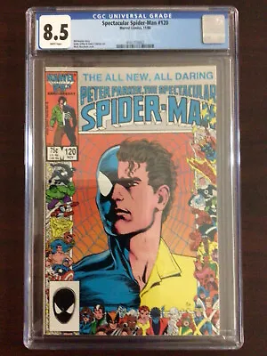 Buy CGC 8.5 Spectacular Spider-Man 120 25th Anniversary Cover White Pages • 39.51£