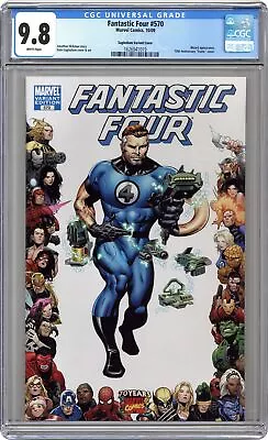 Buy Fantastic Four #570C Eaglesham 70th Frame 1:10 Variant CGC 9.8 2009 1626941019 • 44.27£