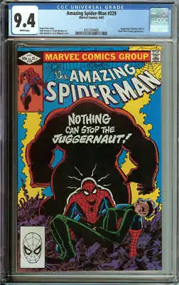 Buy Amazing Spider-man #229 Cgc 9.4 White Pages // Juggernaut Appearance 1982 • 95.90£