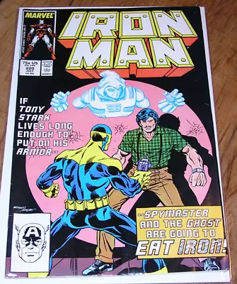 Buy Iron Man #220  Spymaster & Ghost Are Going To Eat Iron  (Marvel-July, 1987) • 2.39£