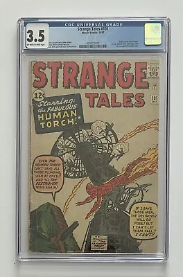Buy Strange Tales #101. Oct 1962. Marvel. 3.5 Cgc. 1st Solo Sa Human Torch Story! • 300£