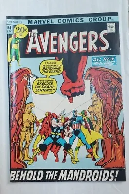 Buy Avengers #94 Comic Book 1971 FN+ 1st App Mandroids Neal Adams Marvel • 23.83£