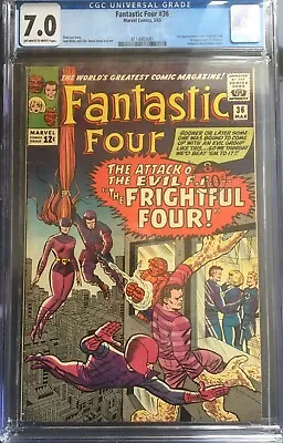 Buy Fantastic Four #36 CGC 7 VFN-  First Frightful Four And Medusa • 320£