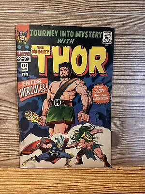 Buy Journey Into Mystery #124 (VG/FN) -  2nd Hercules App. - Marvel (1966) • 59.30£