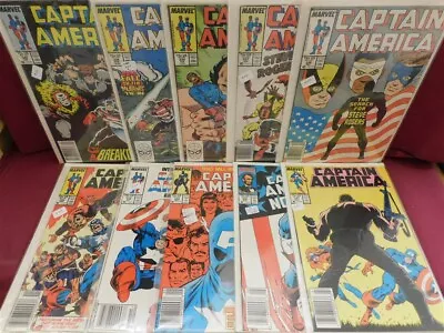 Buy Captain America 331 332 333 334 335 336 337 338 339 340 Marvel Comic Run 1987 Vf • 39.98£