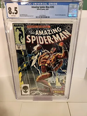 Buy Amazing Spider-Man #293 CGC 8.5 White Pages Kraven's Last Hunt Part 2 • 59.09£