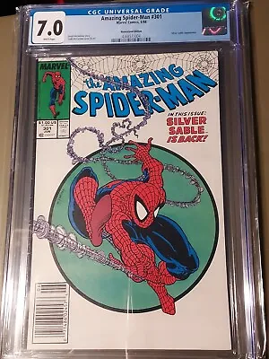 Buy 🔥Amazing Spider-Man 301 CGC 7.0 White Pages Newsstand Edition ⚡️NEW CLEAN SLAB⚡ • 100.44£