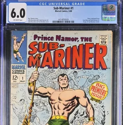 Buy Sub-Mariner #1 CGC 6.0 Origin Retold Marvel Comic (1968)  • 200.23£