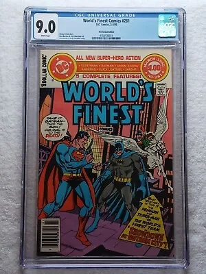 Buy WORLD'S FINEST #261 CGC 9.0 WHITE PAGES Newstand 1980 VF/NM • 41.86£