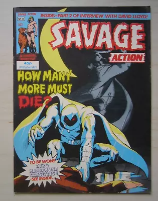 Buy SAVAGE ACTION #12 - UK MARVEL MONTHLY - 2 X MOON KNIGHT STORIES - OCT 1980 (FN-) • 5.95£