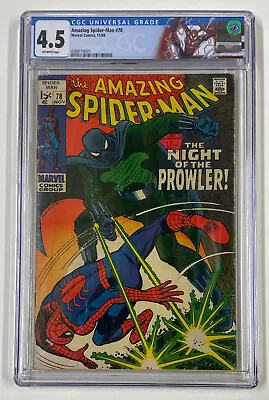 Buy Amazing Spider-man #78. Nov 1969. Marvel. 4.5 Cgc. Custom Label! 1st Prowler! • 175£