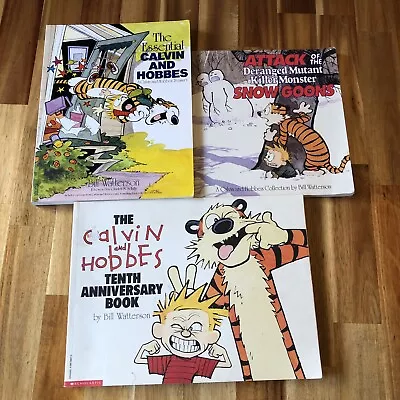 Buy Calvin And Hobbies Lot Of 3 Tenth Anniversary Essentials Snow Goons Bundle Set • 11.98£