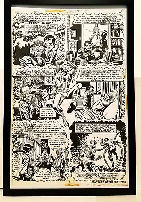Buy Amazing Spider-Man #112 Pg. 3 John Romita 11x17 FRAMED Original Art Poster Marve • 47.35£