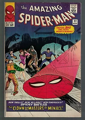 Buy MARVEL Comics VFN- 7.5  SPIDER-MAN  22 1966 AMAZING Avengers Clown Master • 329.99£