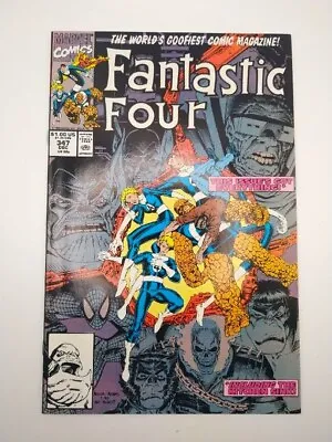 Buy Fantastic Four #347 All New Hulk FF Wolverine Spider-Man Ghost Rider 1990 VF • 15.37£