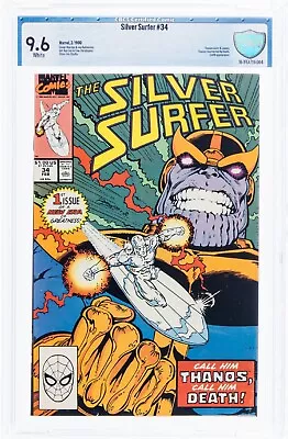 Buy Silver Surfer #34 (1990) Marvel CBCS 9.6 THANOS! WP Writer: Jim Starlin 🔥 Cgc • 55.17£