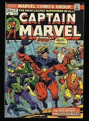 Buy Captain Marvel #31 NM+ 9.6 Marvel 1974 • 56.59£