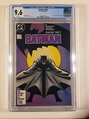 Buy Batman #405 DC 1987 CGC 9.6 Frank Miller Year One Part 2 • 59.36£