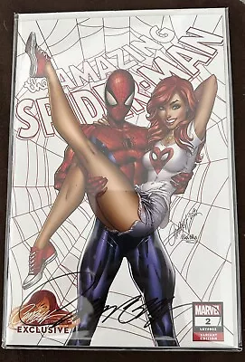 Buy AMAZING SPIDERMAN 2 J SCOTT CAMPBELL A VARIANT NM Vol 5 2018 SIGNED WITH COA • 91.66£