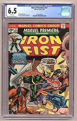 Buy Marvel Premiere 17 (CGC 6.5) Iron Fist Larry Hama Gil Kane 1974 Marvel P722 • 31.77£