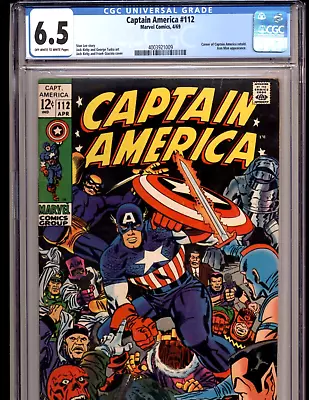 Buy Captain America #112 CGC 6.5 - Career Of Cap Retold - Jack Kirby • 80.95£