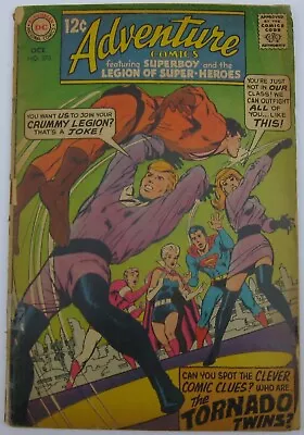 Buy Adventure Comics #373 (Oct 1968, DC), FR-G Condition (1.5), Intro Tornado Twins  • 6.08£