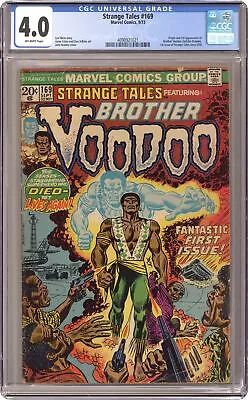 Buy Strange Tales #169 CGC 4.0 1973 4098921021 Origin & First Brother Voodoo Story • 175.89£