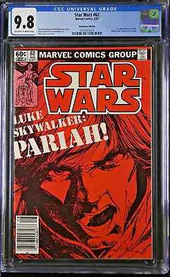 Buy 🔥 Star Wars #62 1982 CGC 9.8 NM/MT NEWSSTAND 1st Appearance Of G'Hinji OW White • 195.99£